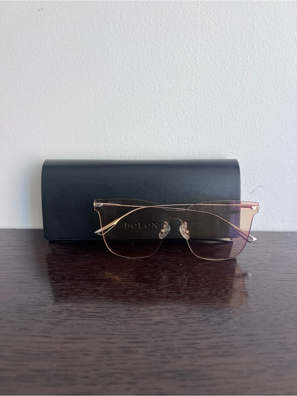 Women’s Rimless Light Brown Sunglasses